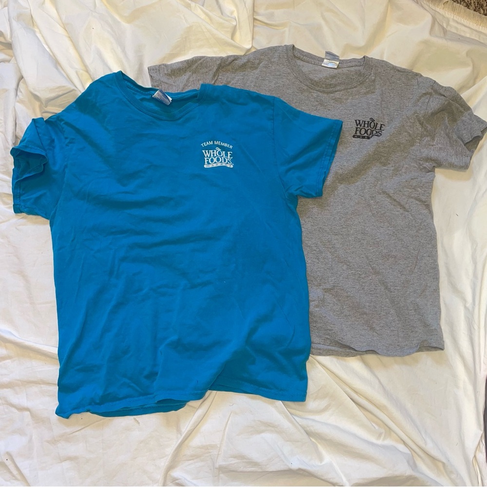Lot of 2 Whole Foods Market employee shirts
